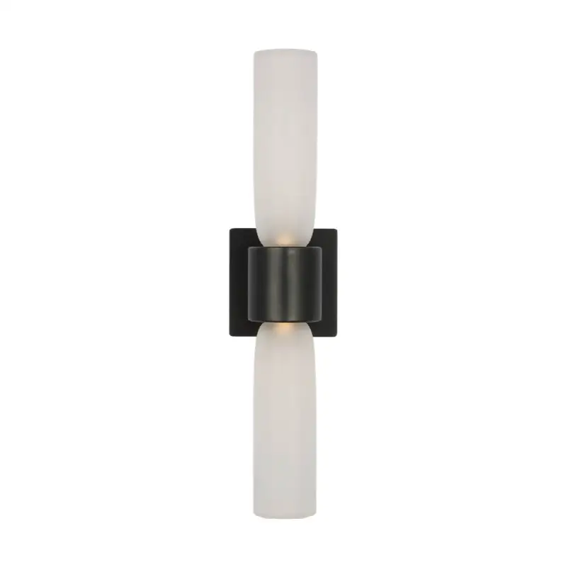 Volver Medium Double Sconce Clear Etched