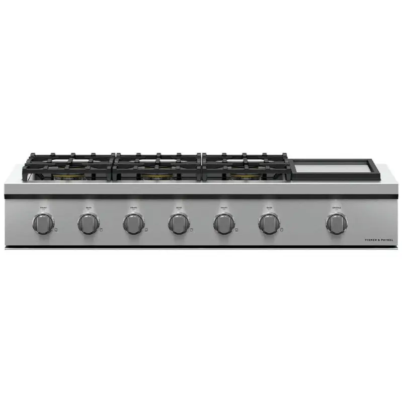48 Inch Rangetop, 6 Burners with Griddle, Natural Gas