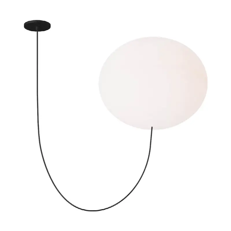 Helium X-Large 1 Light Chandelier Opal Etched Matte Black 2700K 90 CRI