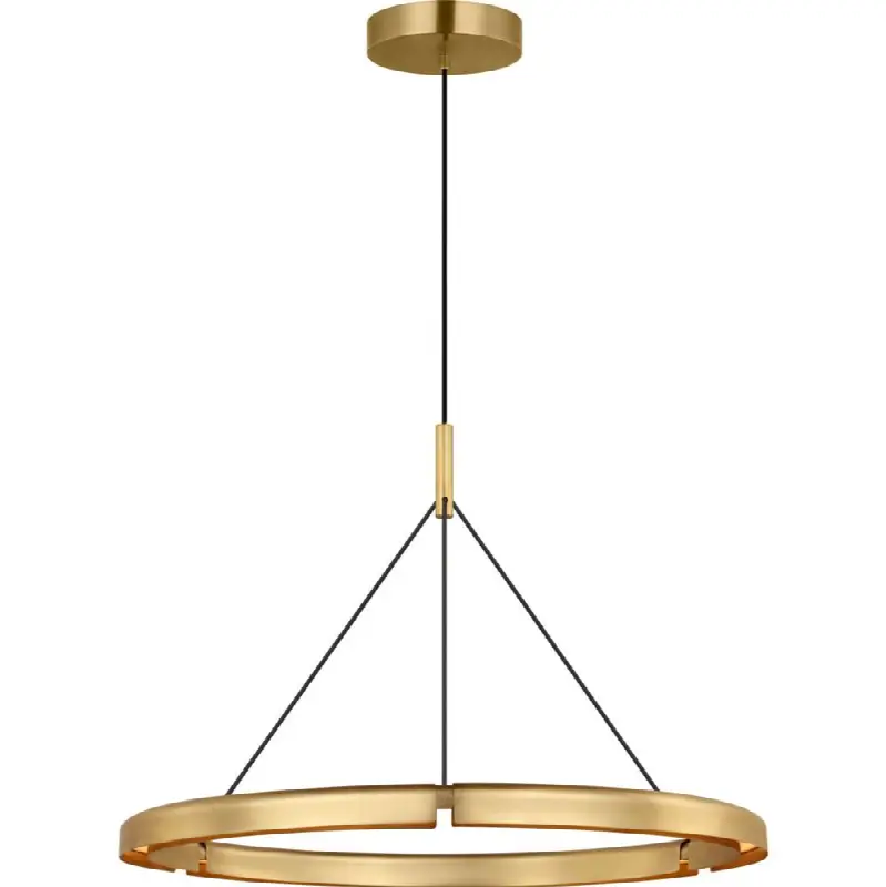 Cloak 30 Chandelier in Hand-Rubbed Antique Brass
