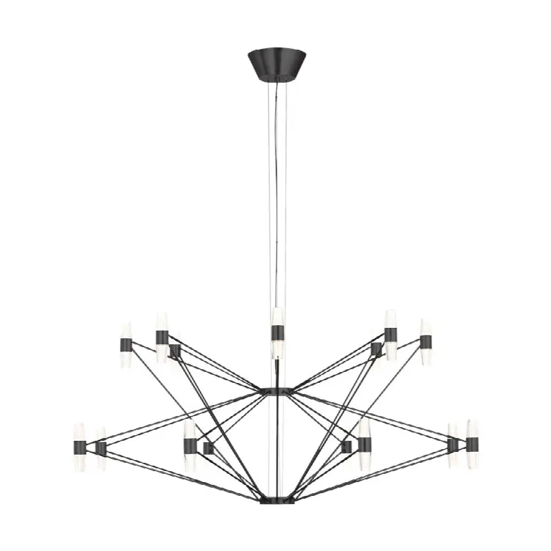 Lassell Two Tier X-Large Chandelier in Dark Bronze 2700K 120V