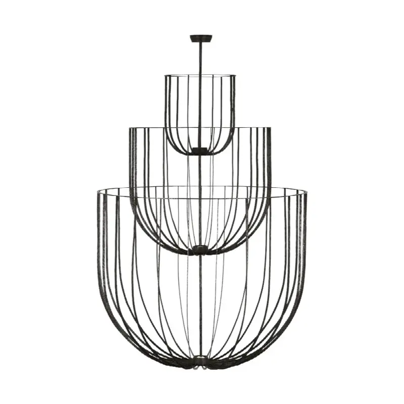 Sanchi Grande Three Tier Chandelier aged iron 2700K 90 CRI
