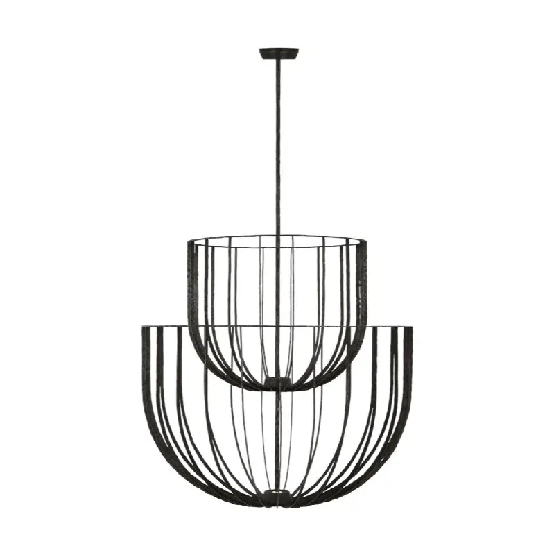 Sanchi Large Two Tier Chandelier aged iron 2700K 90 CRI