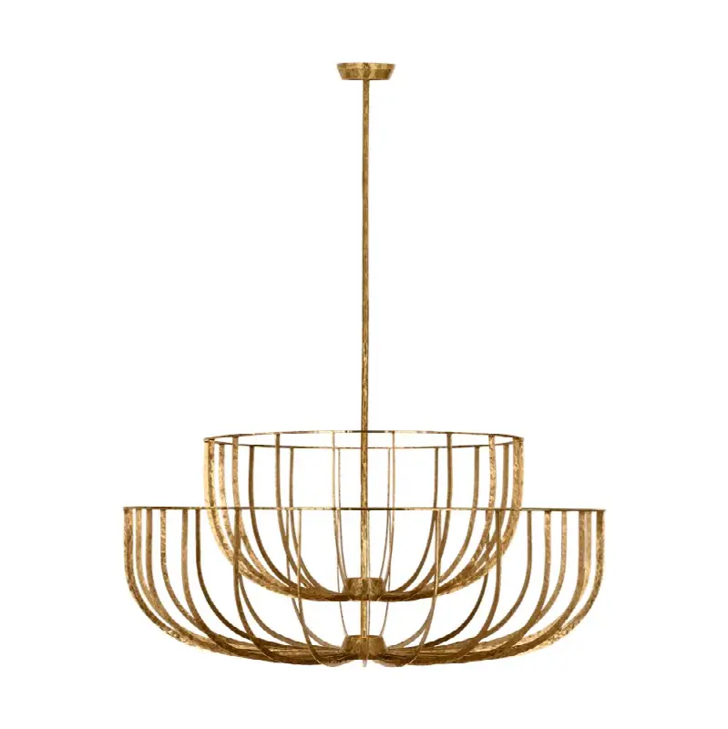 Sanchi X-Large Two Tier Chandelier Polished antique Brass 2700K 90 CRI