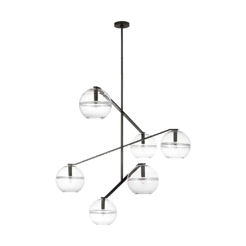 Lowing Grande Chandelier Clear Blackened forged LED 2700K 90 CRI lamp