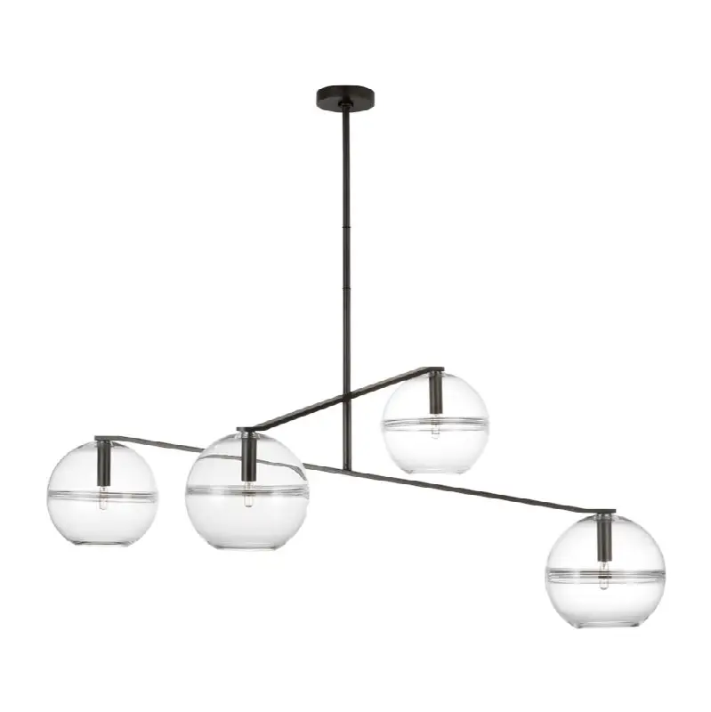 Lowing Medium Chandelier Clear Blackened forged LED 2700K 90 CRI lamp