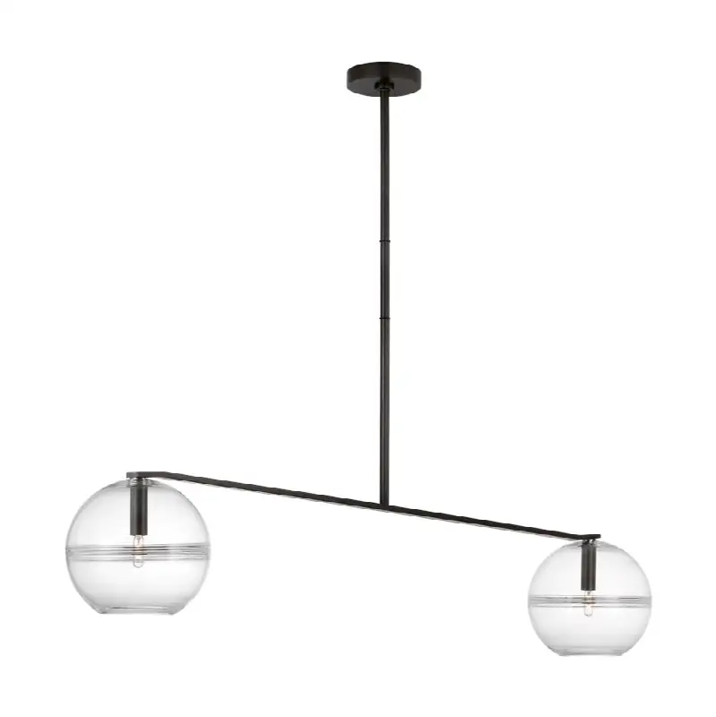 Lowing Medium Wide Chandelier Clear Blackened forged Bulb Not Included
