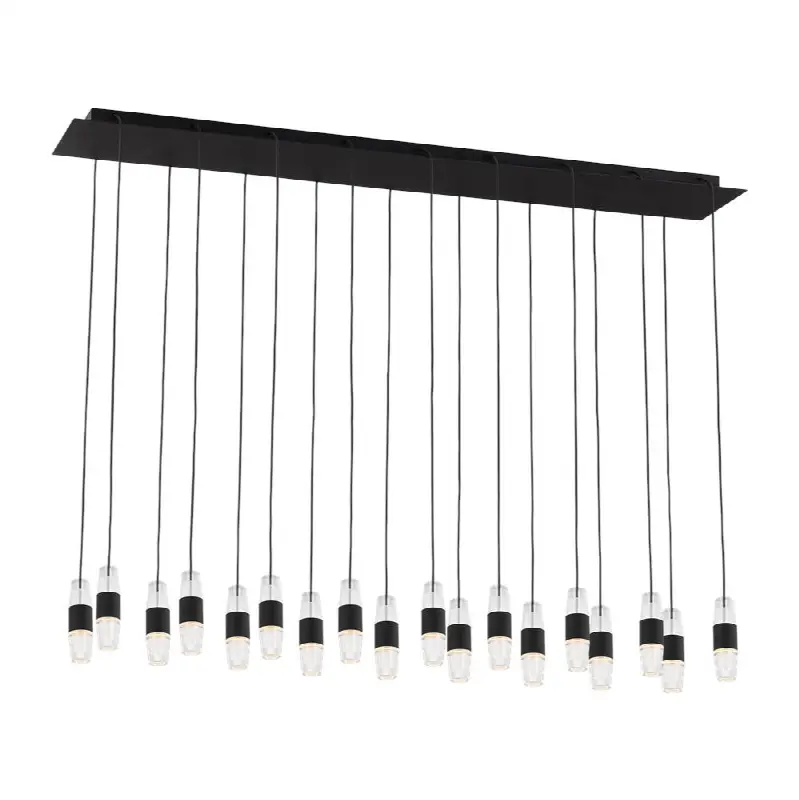 Lassell Short 18-Light Chandelier in Nightshade Black 2700K 277V