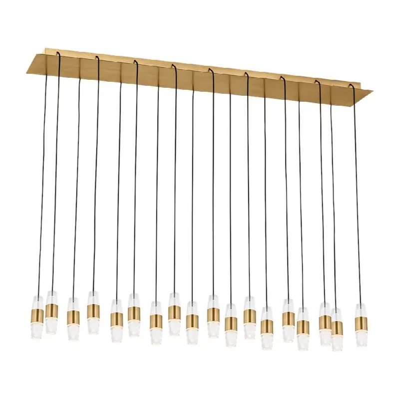 Lassell Short 18-Light Chandelier in Natural Brass 2700K 120V