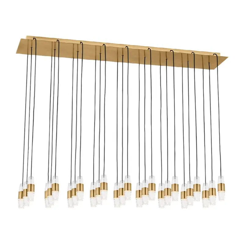 Lassell Short 27-Light Chandelier in Natural Brass 2700K 120V