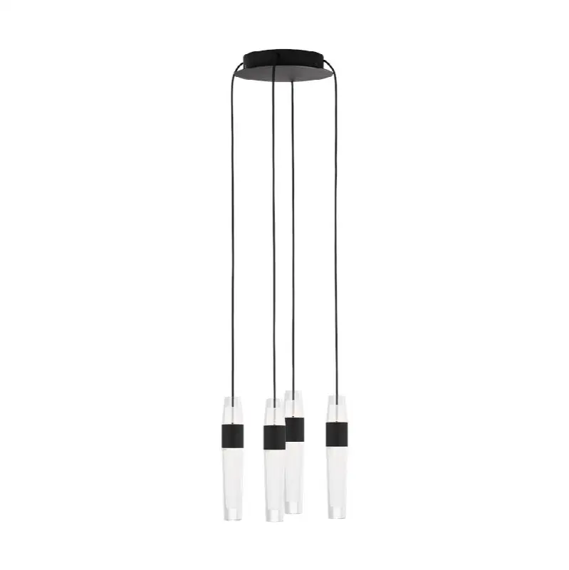 Lassell 4-Light Chandelier in Nightshade Black 2700K 120V