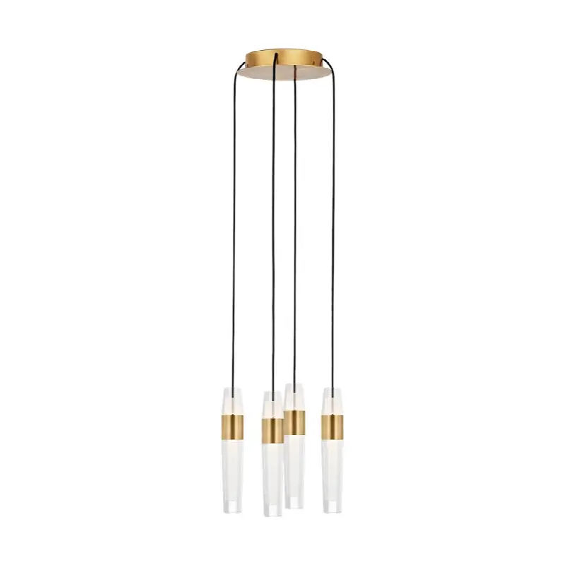 Lassell 4-Light Chandelier in Natural Brass 2700K 120V