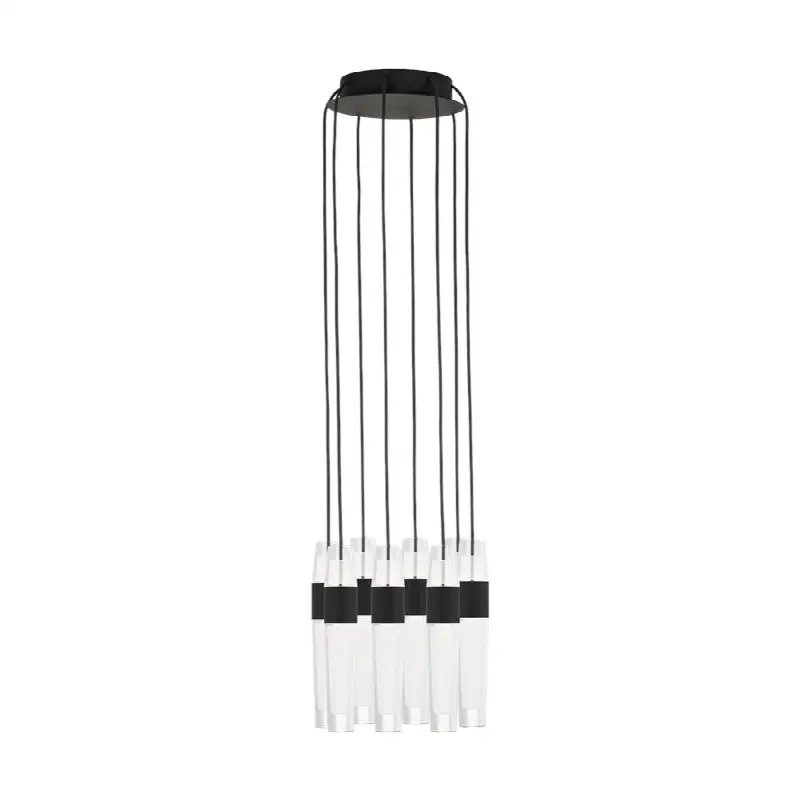 Lassell 8-Light Chandelier in Nightshade Black 2700K 120V