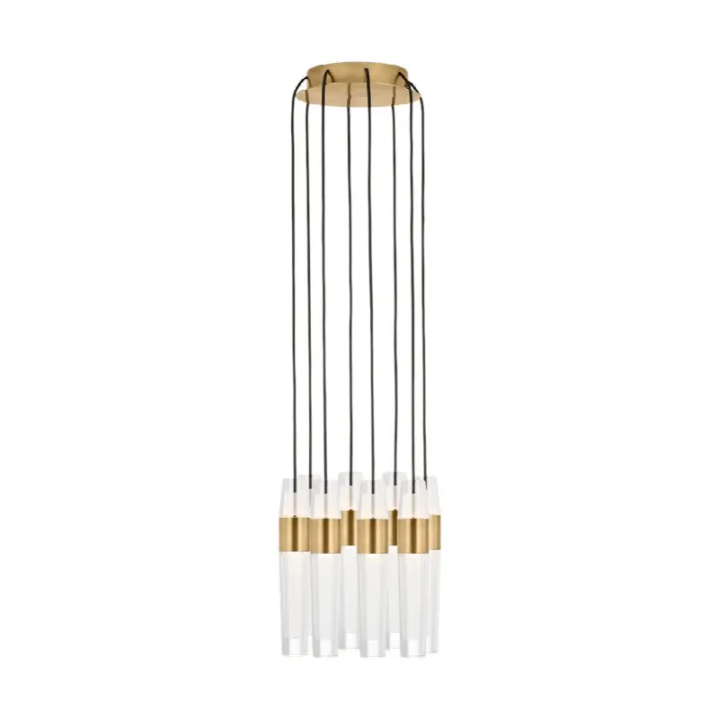 Lassell 8-Light Chandelier in Natural Brass 2700K 120V