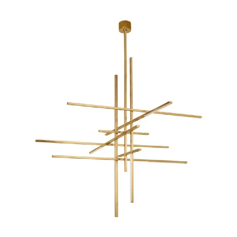Cityscape Grande Chandelier Natural Brass 2700K 90 CRI