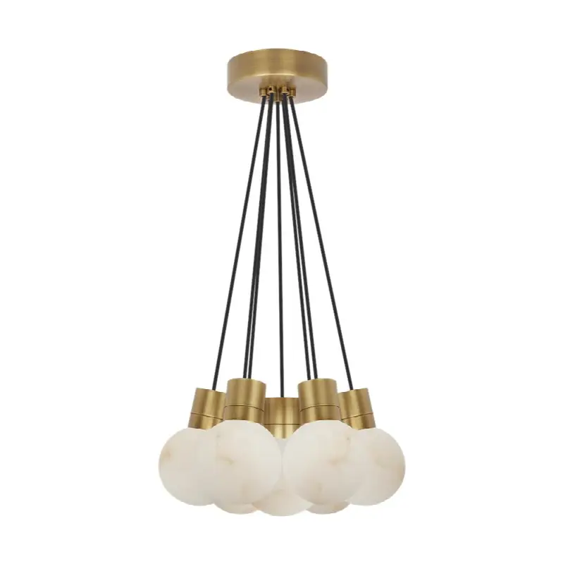 Mina Alabaster 7-Light Small Chandelier