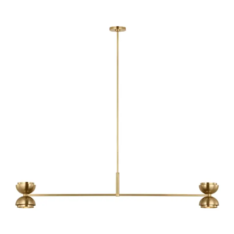 Shanti X-Large Linear Chandelier Natural Brass 2700K 90 CRI