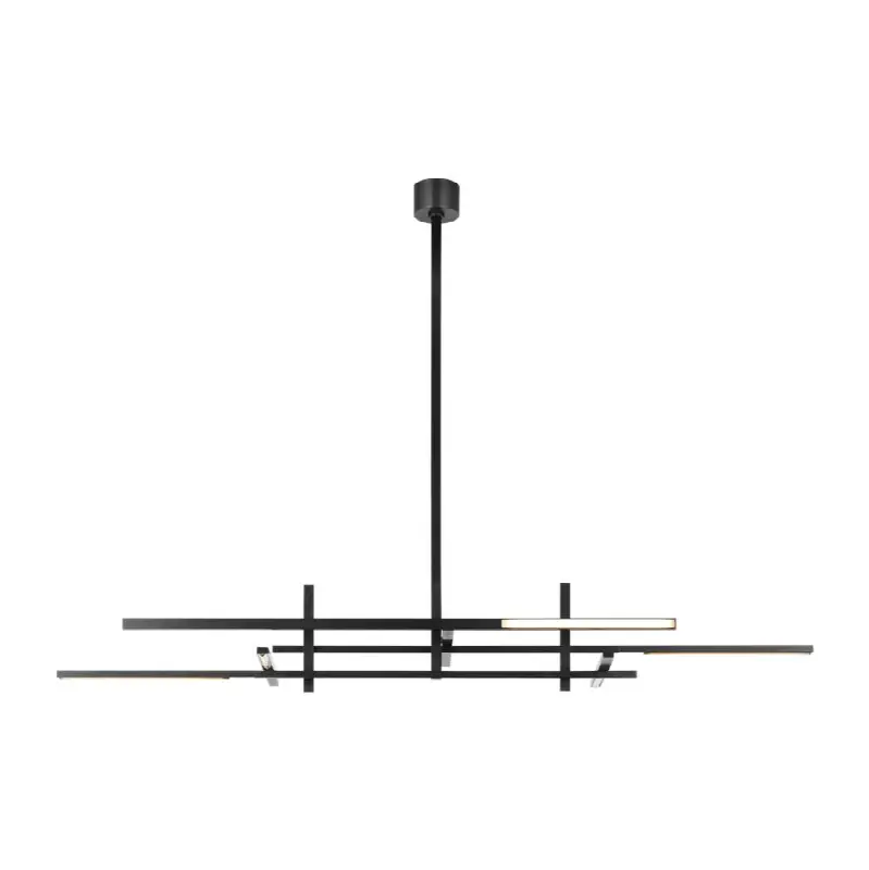 Cityscape Stacked X-Large Linear Chandelier Clear Crystal