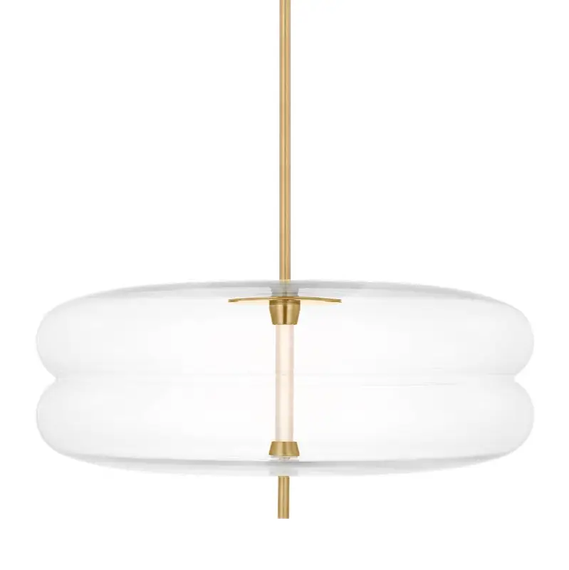 Shakkei Double X-Large Pendant Clear Natural Brass 2700K 90 CRI