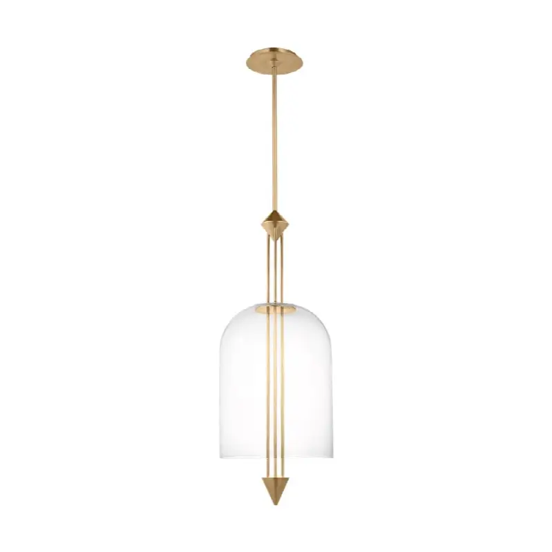 Cathedral Large Pendant Clear Natural Brass 2700K 90 CRI