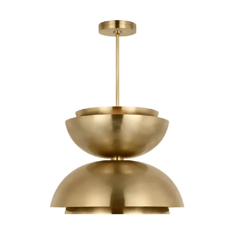 Shanti X-Large Double Asymmetric Pendant Natural Brass 2700K 90 CRI