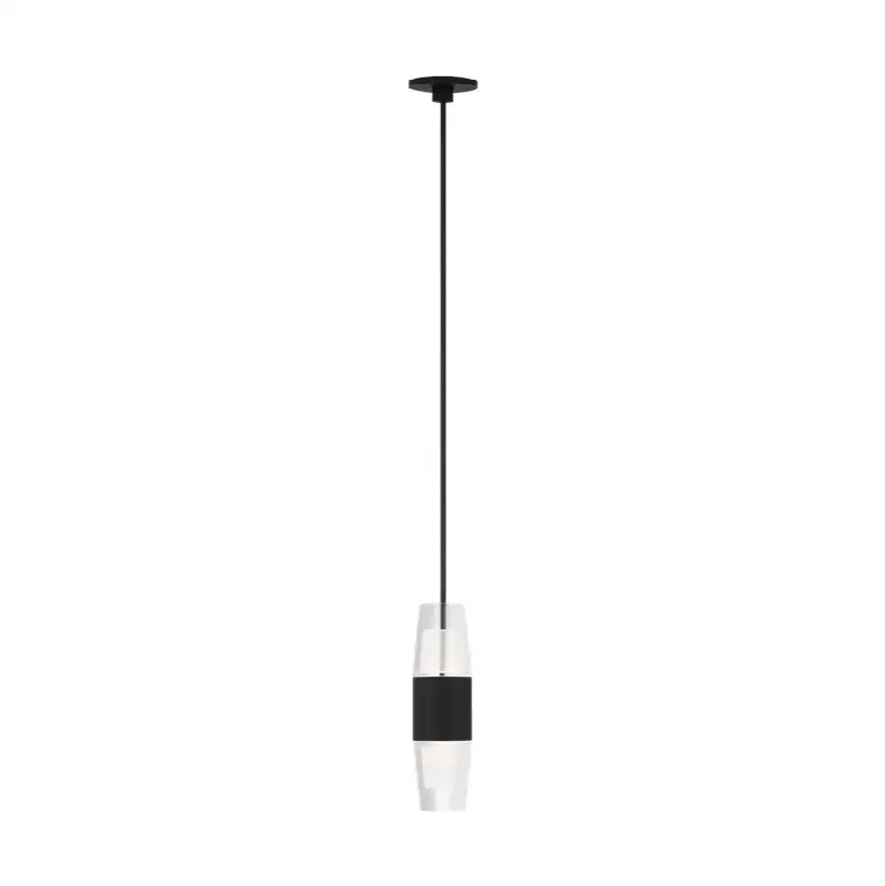Lassell Short Port Alone Pendant in Nightshade Black 2700K 120V