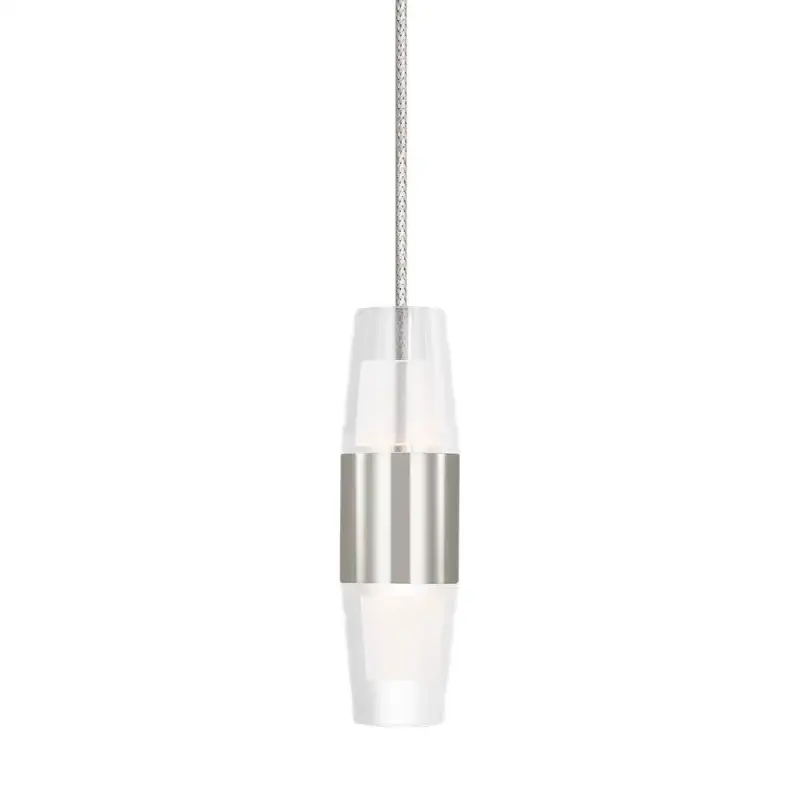 Lassell Short Mini Pendant MonoRail Polished Nickel 2700K 90 CRI