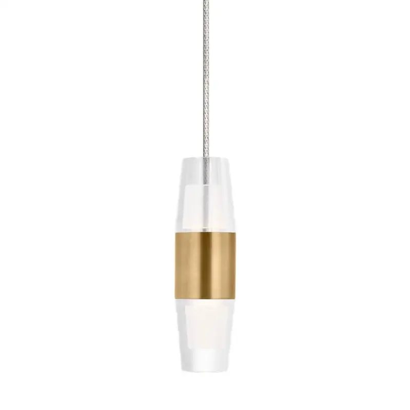Lassell Short Mini Pendant MonoPoint Natural Brass 2700K 90 CRI