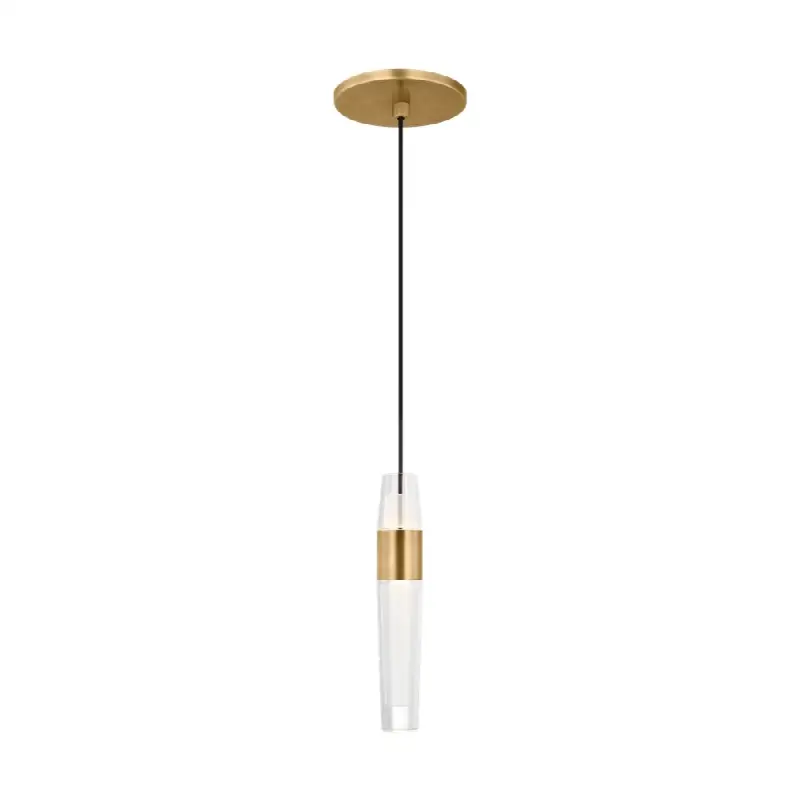 Lassell 1-Light Pendant in Natural Brass 2700K 120V
