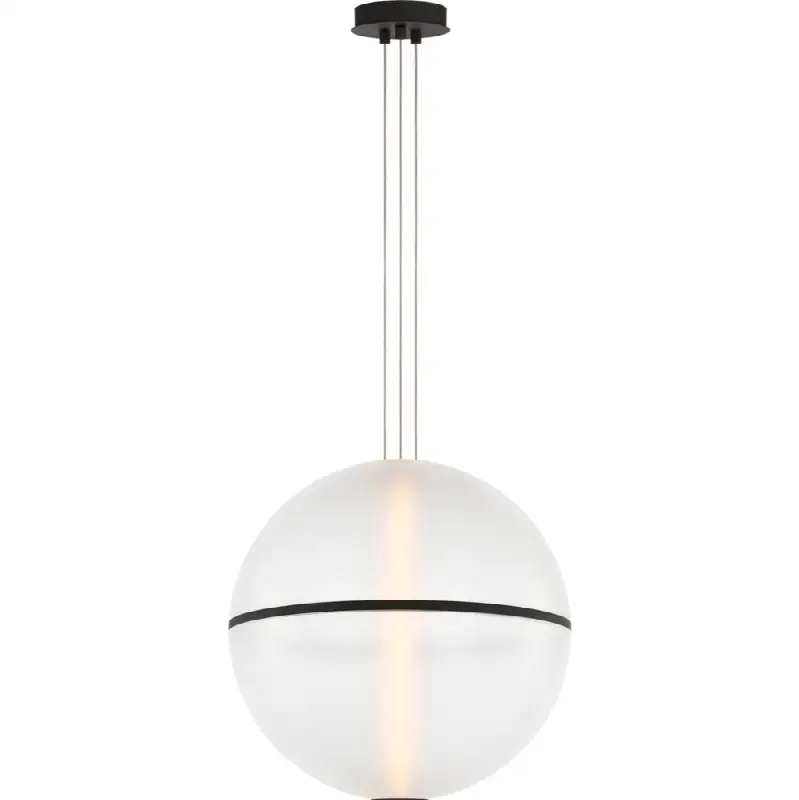 Bicono Round 18 Pendant in Nightshade Black