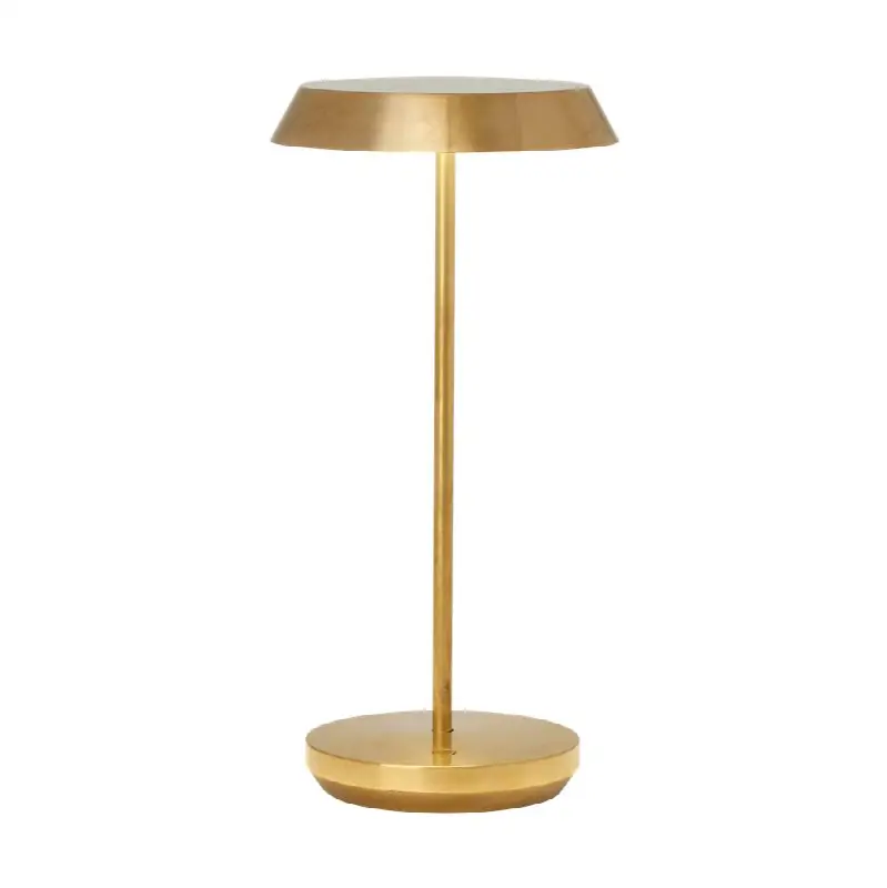 Tepa Accent Rechargeable Table Lamp Natural Brass 2700K 90 CRI wall charger included