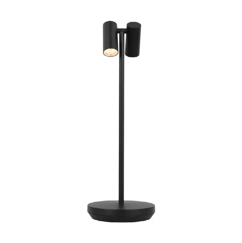 Doppia Accent Rechargeable Table Lamp Black 2700K 90 CRI wall charger included