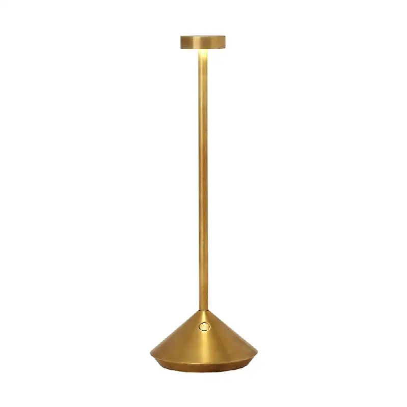 Moneta Accent Rechargeable Table Lamp Natural Brass 2700K 90 CRI wall charger included