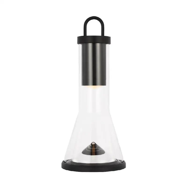 Kandella Accent Rechargeable Table Lamp Black 2700K 90 CRI wall charger included