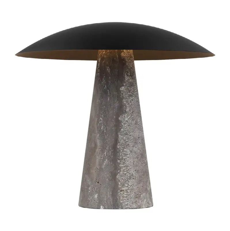 Aegis Medium Travertine Table Lamp dark Bronze/dark travertine 2700K 90 CRI