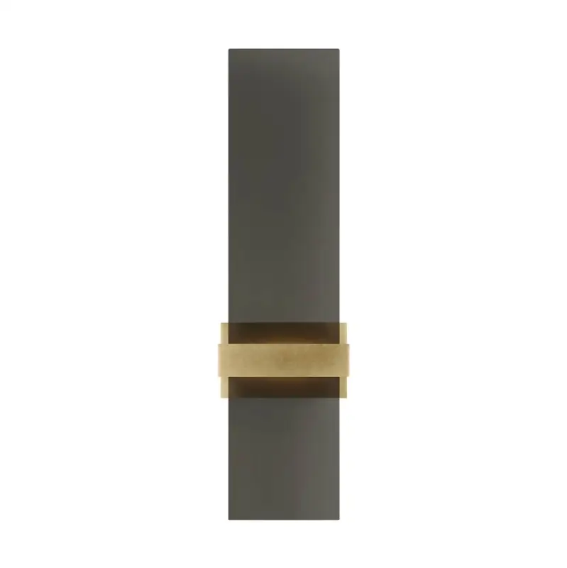 Flyta Medium Sconce Transparent Smoke Natural Brass 2700K 90 CRI