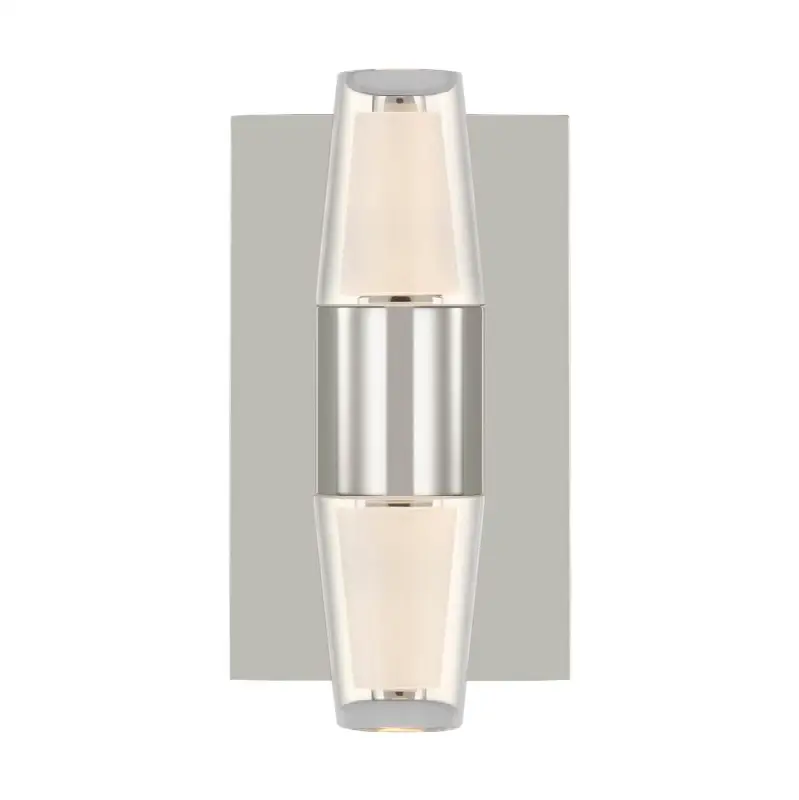 Lassell Single Short Sconce in Polished Nickel 2700K 277V