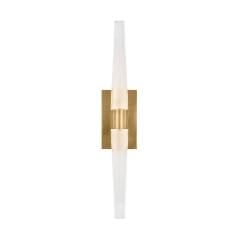 Lassell Single Tall Sconce in Natural Brass 2700K 120V