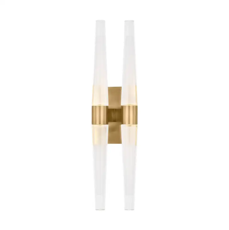 Lassell Double Tall Sconce in Natural Brass 2700K 120V