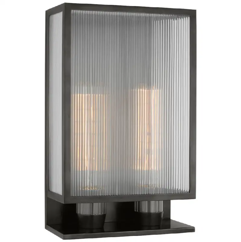 York 16" Double Box Outdoor Sconce