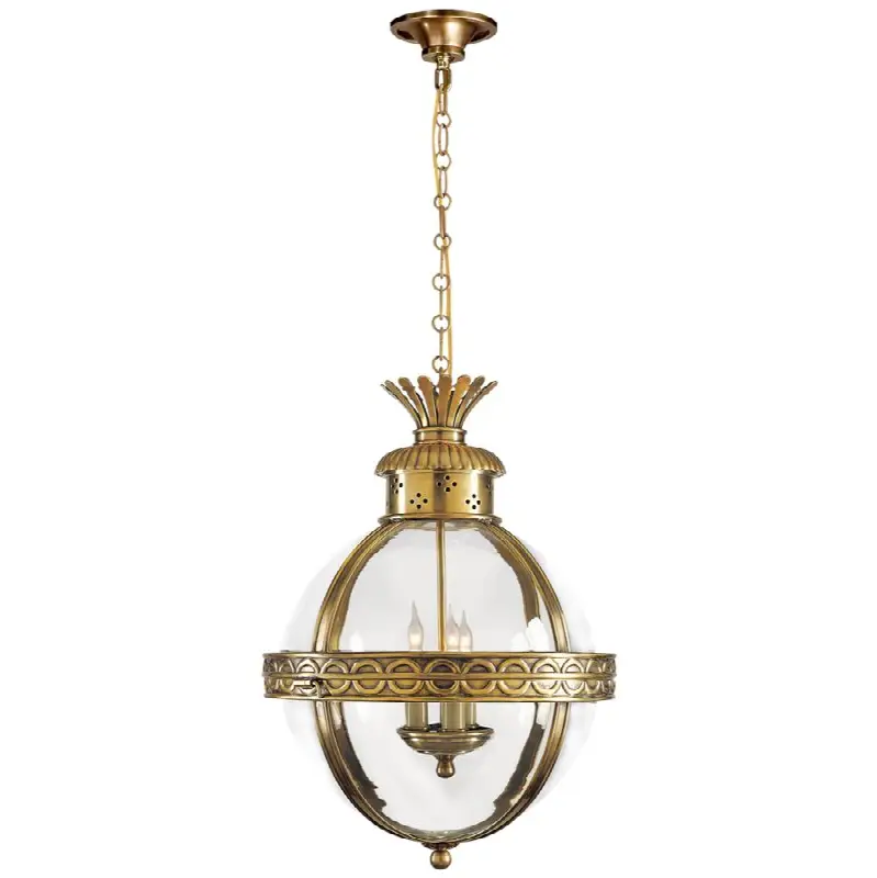 Crown Top Banded Globe Lantern