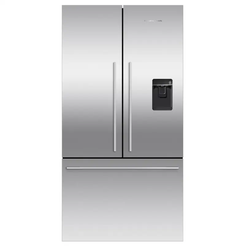 36" French Door Refrigerator Freezer, Stainless Steel, 20.1 cu ft, Ice & External Water, Counter Depth, Contemporary Square Handle
