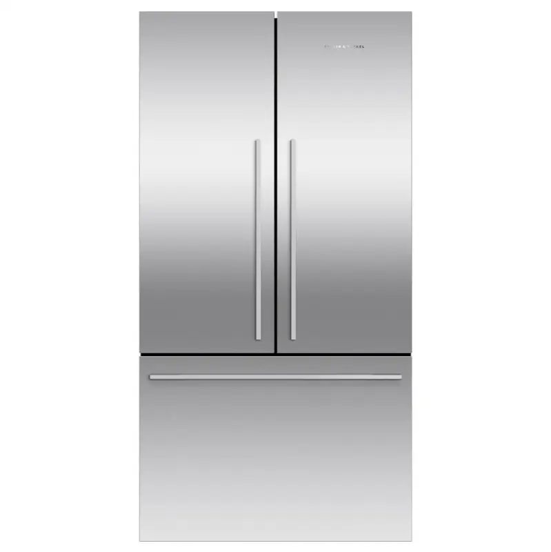 36" French Door Refrigerator Freezer, Stainless Steel, 20.1 cu ft, Non Ice & Internal Water, Counter Depth, Contemporary Square Handle