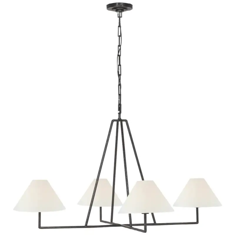 Ashton Extra Large Four Light Sculpted Chandelier
