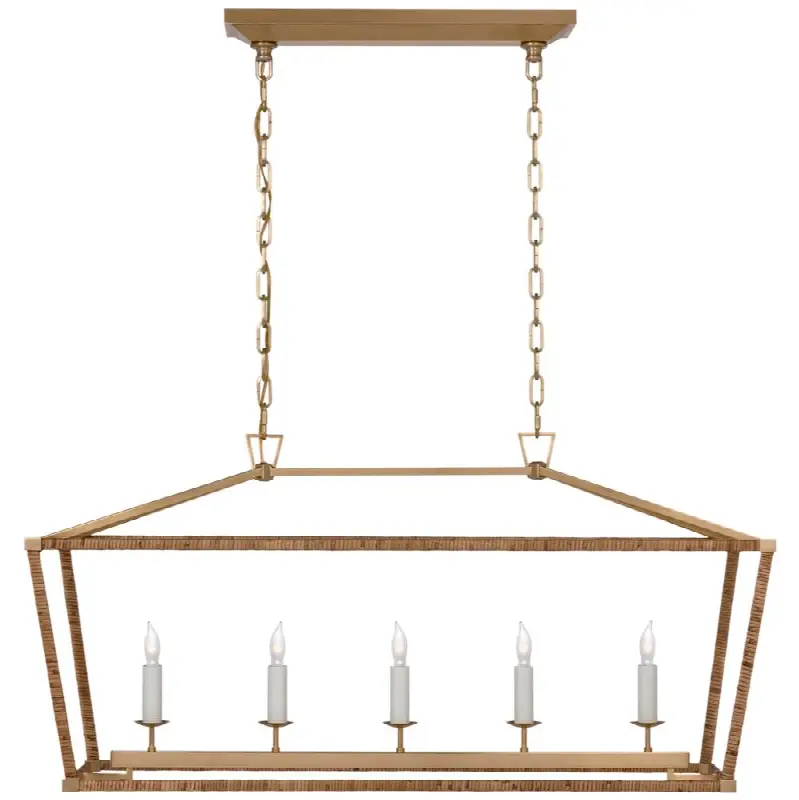 Darlana Medium Rattan Wrapped Linear Lantern