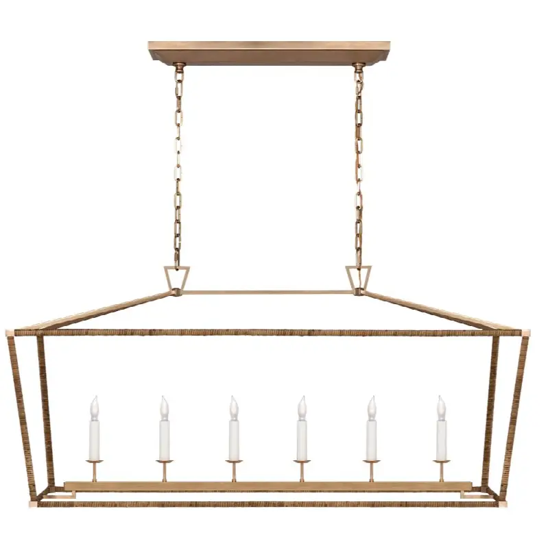 Darlana Large Rattan Wrapped Linear Lantern
