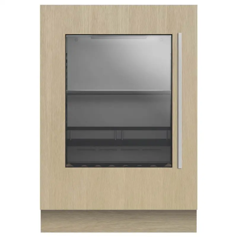 24" Undercounter Beverage Refrigerator, 4.6 cu. ft., Panel Ready Glass Door, Left Hinge (Reversible Door)