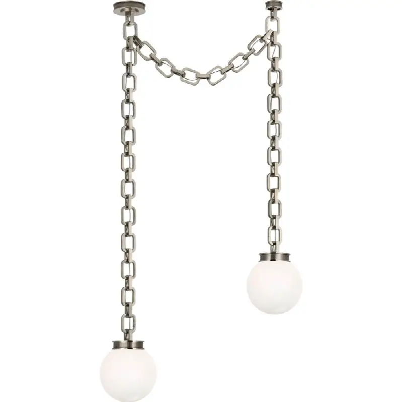 Bellamy 2 Light Statement Chain 8" Globe Chandelier