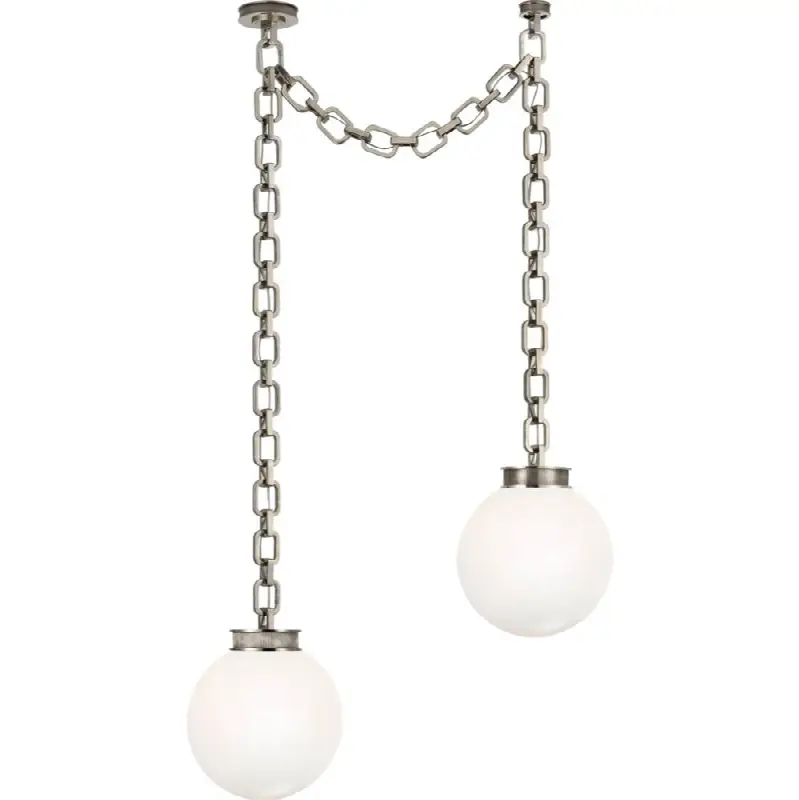 Bellamy 2 Light Statement Chain 12" Globe Chandelier