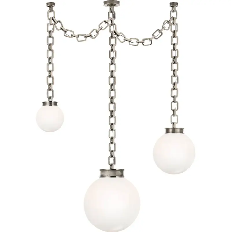 Bellamy 3 Light Statement Chain Multi Globe Chandelier